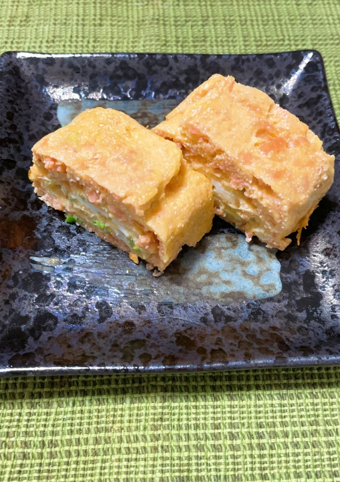 明太子と鮭フレークの卵焼き♡-レシピのメイン写真