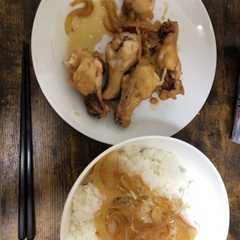 手羽元の甘たれ煮と玉ねぎご飯-レシピのメイン写真