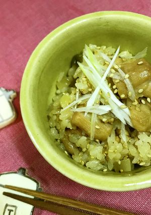 電鍋レシピ■鶏肉とザーサイの炊き込みご飯-レシピのメイン写真