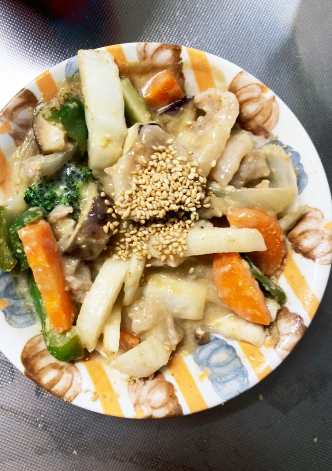 簡単味噌マヨ炒め味豚こま大根青椒肉絲風-レシピのメイン写真