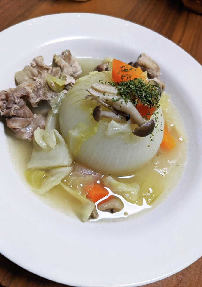 まるごと玉ねぎポトフ-レシピのメイン写真