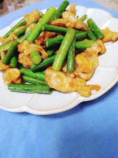 ✿豚肉とにんにくの芽♫オイスター炒め✿-レシピのメイン写真