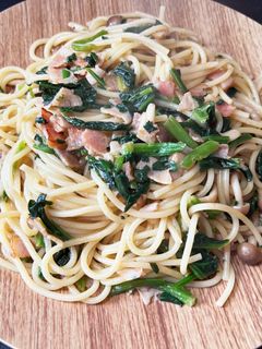ほうれん草とベーコンの和風パスタ-レシピのメイン写真