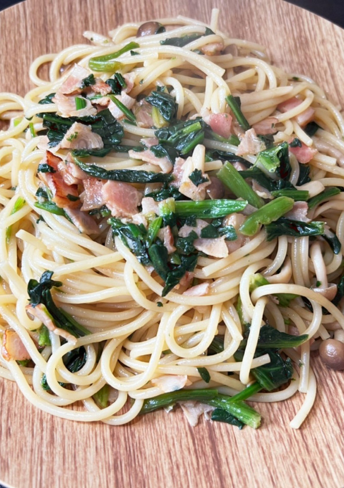 ほうれん草とベーコンの和風パスタ-レシピのメイン写真