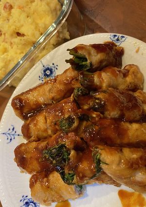 にんじんの葉　生えたら肉巻き-レシピのメイン写真