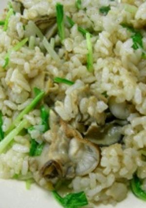 牡蠣と水菜のチャーハン-レシピのメイン写真