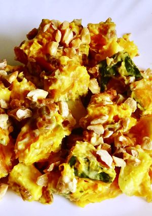 かぼちゃとさつま芋のラムレーズン風味和え-レシピのメイン写真