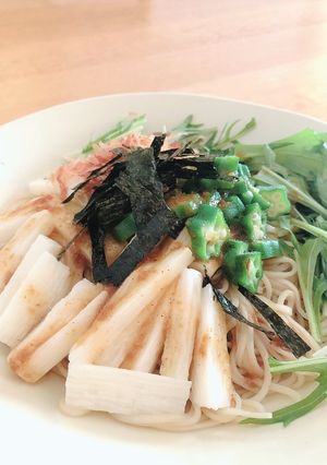 長芋とオクラのヘルシー冷製麺-レシピのメイン写真