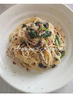 簡単!冷製梅海苔ツナパスタ-レシピのメイン写真