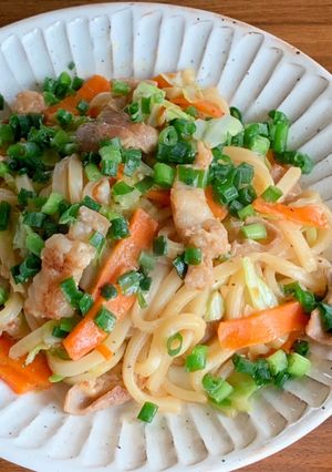 ホルモンうどん-レシピのメイン写真