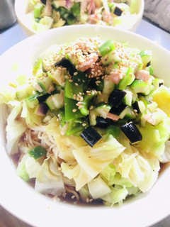 梅胡麻野菜素麺-レシピのメイン写真