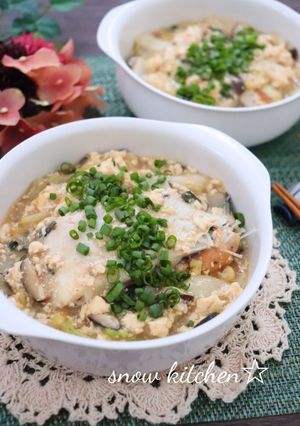 カレイと白菜のお豆腐そぼろあん-レシピのメイン写真