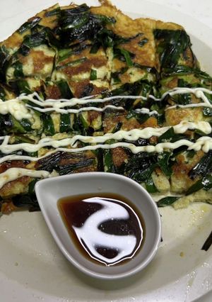 ニラと卵と長芋で山芋焼き-レシピのメイン写真