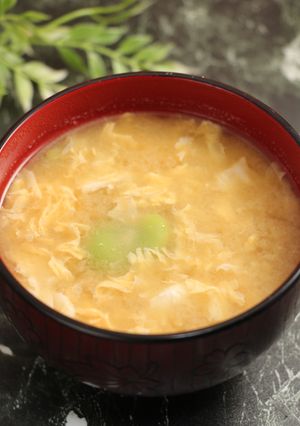 簡単！そらまめのかき玉汁（お味噌汁）-レシピのメイン写真