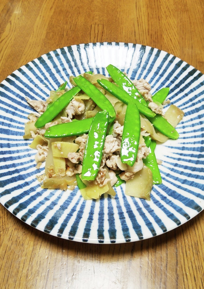 絹さやとザーサイの炒め物-レシピのメイン写真