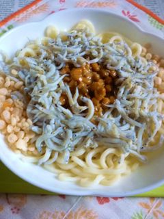 醤油うどん風冷やしうどん61~しらす納豆-レシピのメイン写真