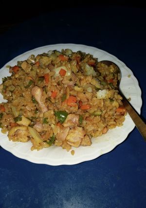 ニンニク大量！鶏肉と白菜の焼き飯-レシピのメイン写真