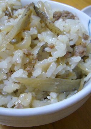 もやし・ごぼう・ひき肉で混ぜご飯！-レシピのメイン写真