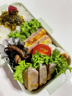 ぶり塩麹漬けと厚切りハムのピカタ弁当-レシピのメイン写真