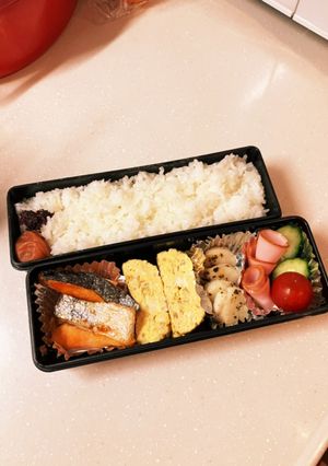鮭とほたてバジルソテー弁当-レシピのメイン写真
