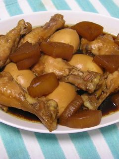 炊飯器で簡単☆手羽元とゆで卵煮物-レシピのメイン写真