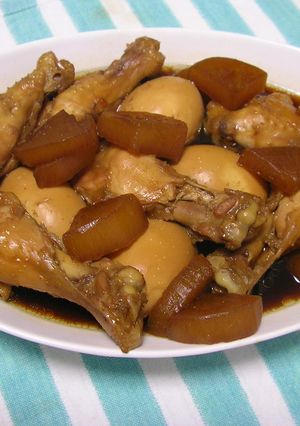 炊飯器で簡単☆手羽元とゆで卵煮物-レシピのメイン写真