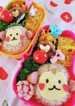 キャラ弁☆GWの思い出☆おさるさん弁当☆-レシピのメイン写真
