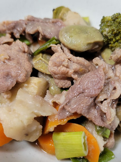 空豆と牛肉の煮物-レシピのメイン写真