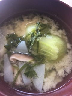 大根とチンゲン菜のみそ汁-レシピのメイン写真