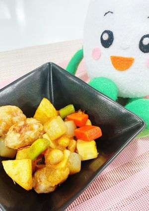 給食の定番!豚肉と大豆の揚げ煮-レシピのメイン写真