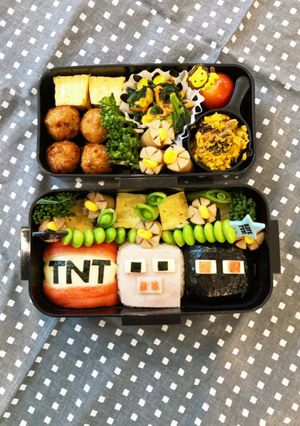 キャラ弁☆マイクラおにぎり弁当-レシピのメイン写真