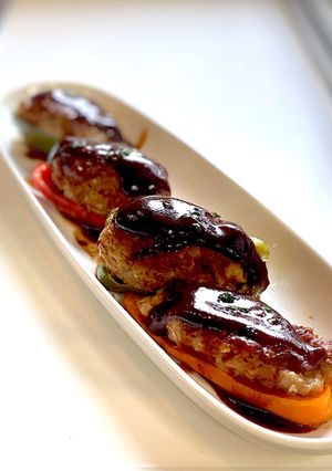 （カラフル）ピーマンで綺麗で楽しい肉詰め-レシピのメイン写真
