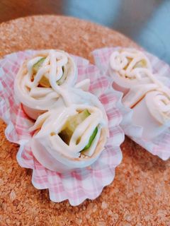 お弁当用☆マヨわさ味のちくわチーズロール-レシピのメイン写真