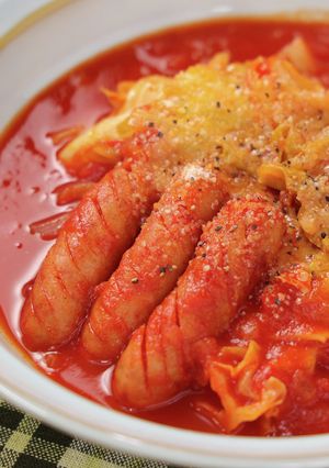 ウィンナーとキャベツのトマト蒸し-レシピのメイン写真
