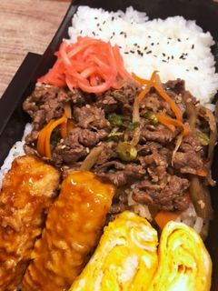 牛と牛蒡の甘辛煮弁当 516-レシピのメイン写真