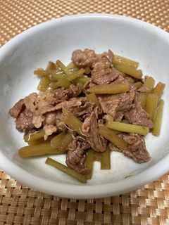 簡単☆ふきと牛肉の炒め物-レシピのメイン写真