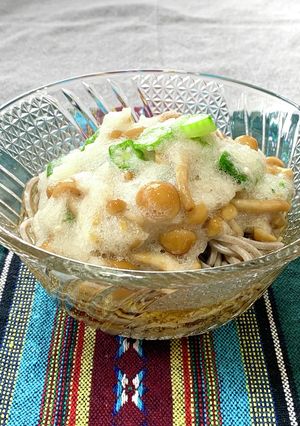 オクラ&なめこのみぞれ和え★つめたい麺で-レシピのメイン写真