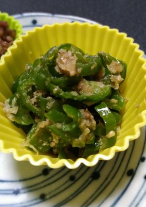 【お弁当に】ゴマ風味のピーマンお浸し-レシピのメイン写真