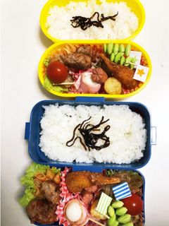 中学生と小学生のお弁当-レシピのメイン写真
