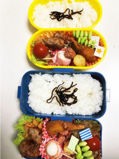中学生と小学生のお弁当-レシピのメイン写真