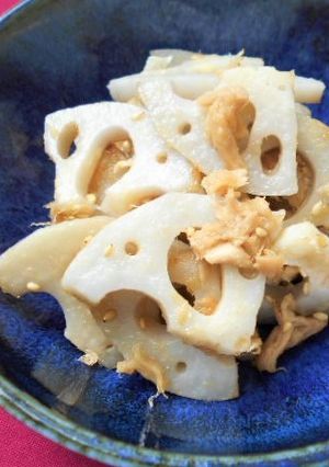 【松噛むカム】レンコンのツナマヨ炒め-レシピのメイン写真