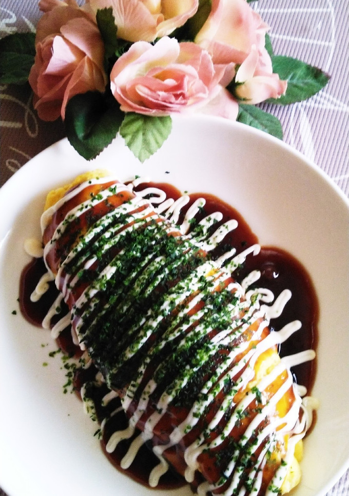◆お好み焼き風肉なしとんぺい焼き◆-レシピのメイン写真