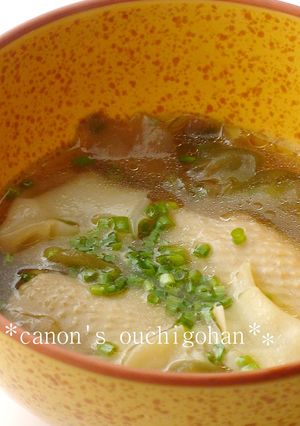 ザーサイと鶏手羽＊とろりんワンタンスープ-レシピのメイン写真