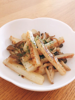 長芋ときのこのバターソテー-レシピのメイン写真