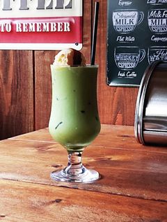 おうちカフェ★抹茶ミルクフロート-レシピのメイン写真