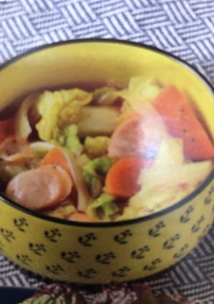 ウインナーと野菜のケチャップ煮 自分用-レシピのメイン写真