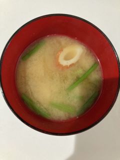 ちくわとほうれん草のお味噌汁!-レシピのメイン写真