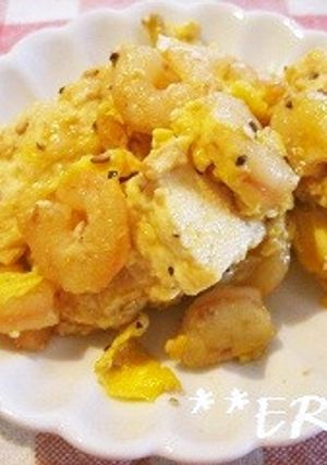 ムキエビのいり豆腐～♪♪-レシピのメイン写真