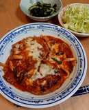 ゆる糖質制限ハンバーグトマトキノコソース