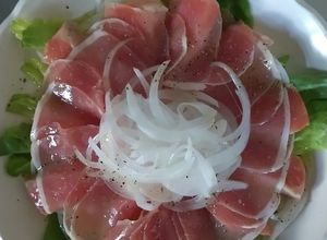 サーモンと生ハムロースのカルパッチョ-レシピのメイン写真
